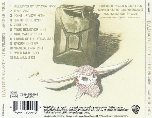 D-A-D : No Fuel Left For The Pilgrims (CD, Album, RE)