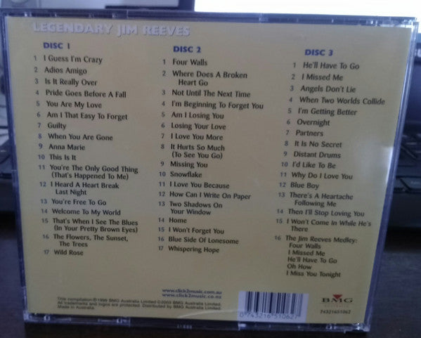 Jim Reeves : Legendary (3xCD, Comp)