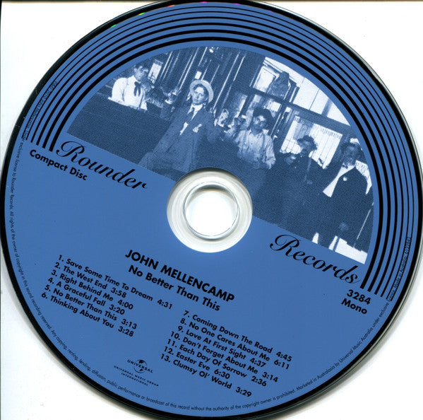 John Mellencamp* : No Better Than This (CD, Album, Mono)