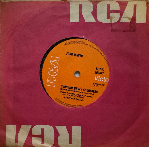 John Denver : I'd Rather Be A Cowboy (7", Single)