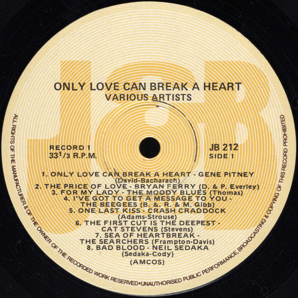 Various : Only Love Can Break A Heart - Volume 1 (LP, Album, Comp)
