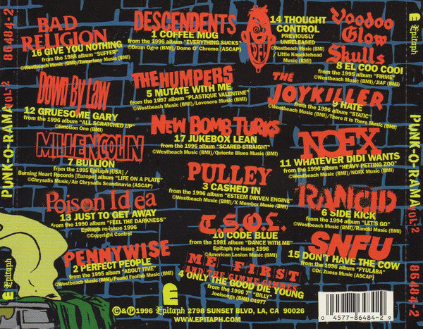 Various : Punk O Rama Vol. 2 (CD, Comp)