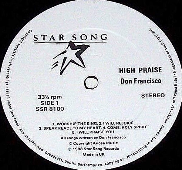 Don Francisco (2) : High Praise (LP, Album)