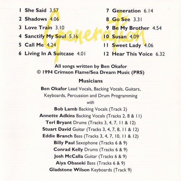Ben Okafor : Generation (CD)