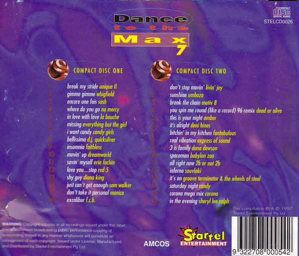 Various : Dance To The Max 7 (32 Maximum Dance Hits) (2xCD, Comp)