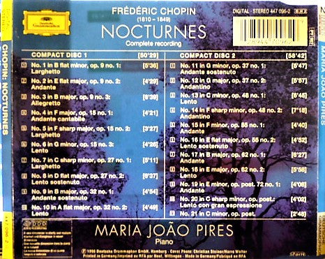 Frédéric Chopin, Maria-João Pires : The Nocturnes (2xCD, Album, 4D )
