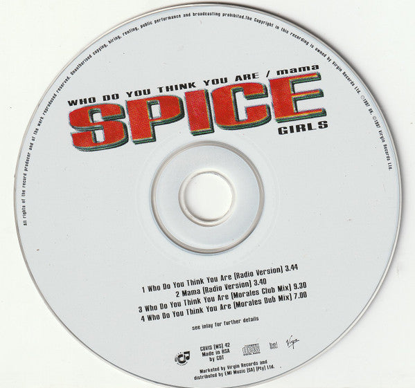 Spice Girls : Who Do You Think You Are / Mama (CD, Single)