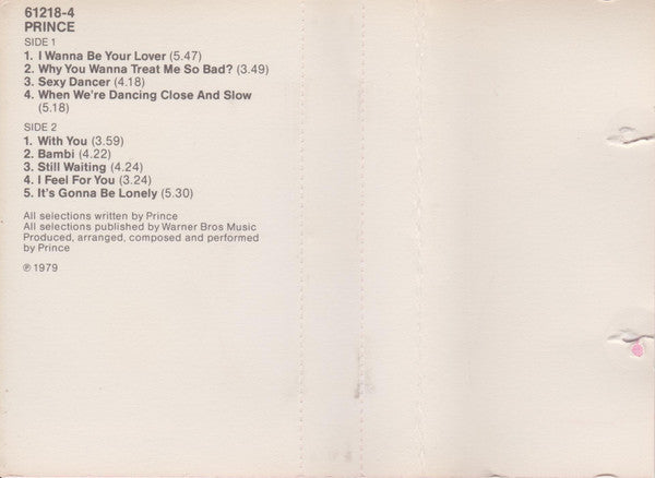 Prince : Prince (Cass, Album, RE)