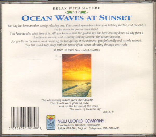 No Artist : Relax With Nature 1 - Ocean Waves At Sunset (CD)