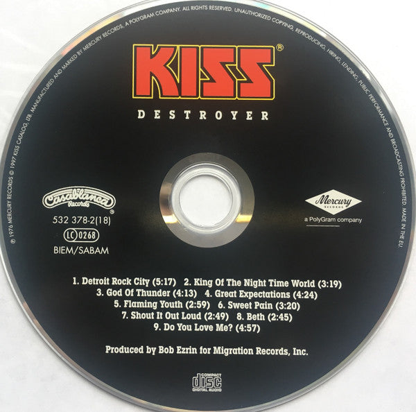 Kiss : Destroyer (CD, Album, RE, RM, RP)