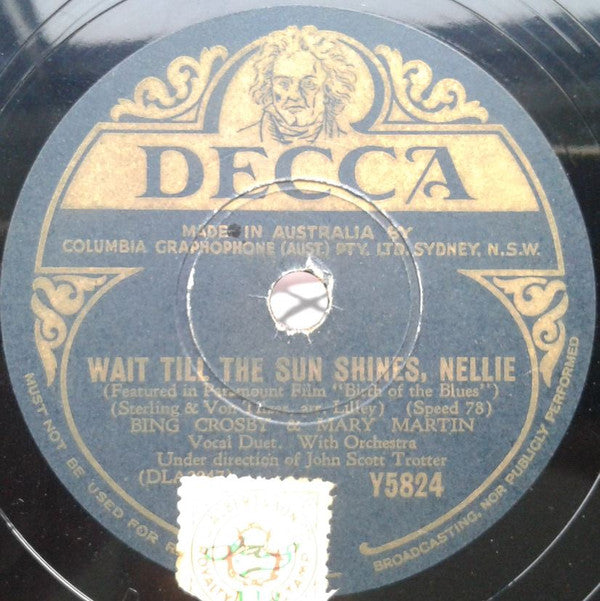 Bing Crosby And Mary Martin : Lily Of Laguna / Wait Till The Sun Shines, Nellie (Shellac, 10")