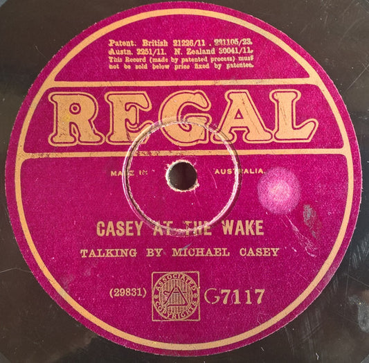 Michael Casey (2) : Casey At The Wake / Casey At Home (Shellac, 10", RP)