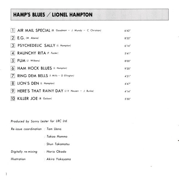 Lionel Hampton : Hamp's Blues (CD, Comp)