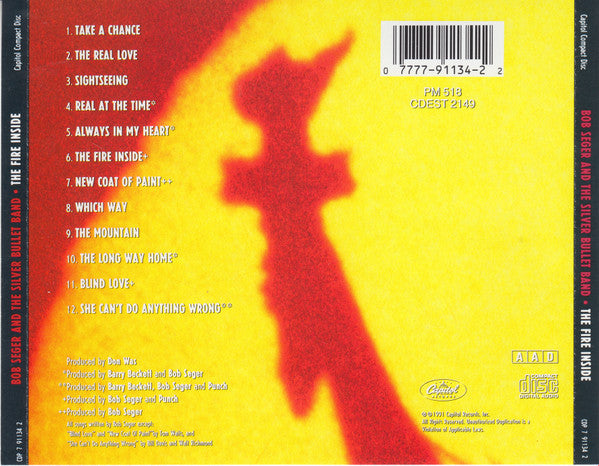 Bob Seger And The Silver Bullet Band : The Fire Inside (CD, Album)