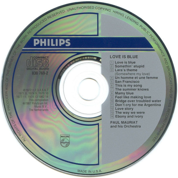 Paul Mauriat : Love Is Blue (CD, Comp, RE)