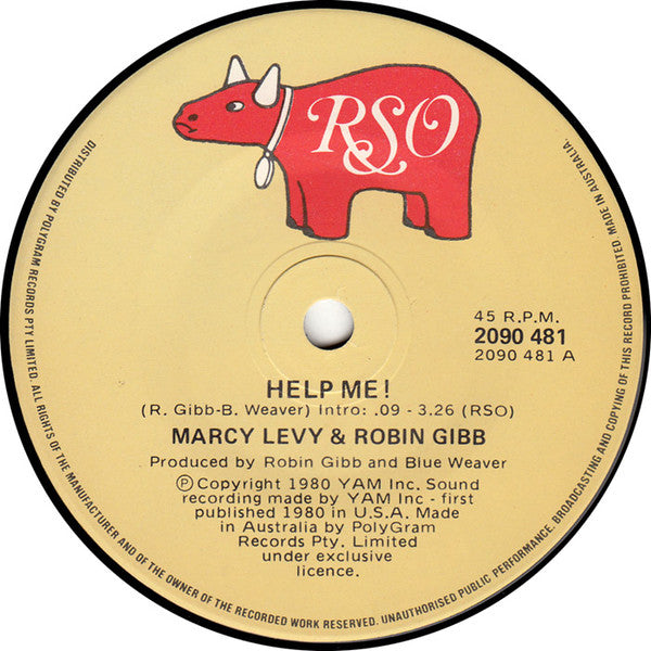 Marcy Levy & Robin Gibb : Help Me! (7", Single)