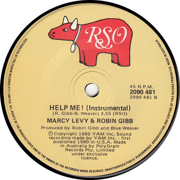 Marcy Levy & Robin Gibb : Help Me! (7", Single)