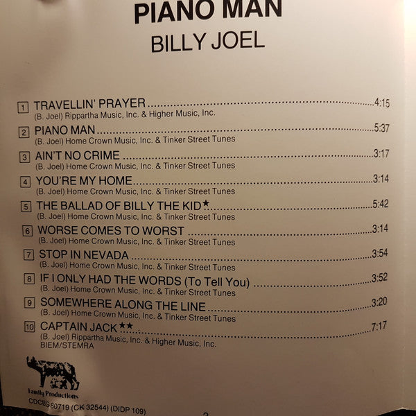 Billy Joel : Piano Man (CD, Album, RE)