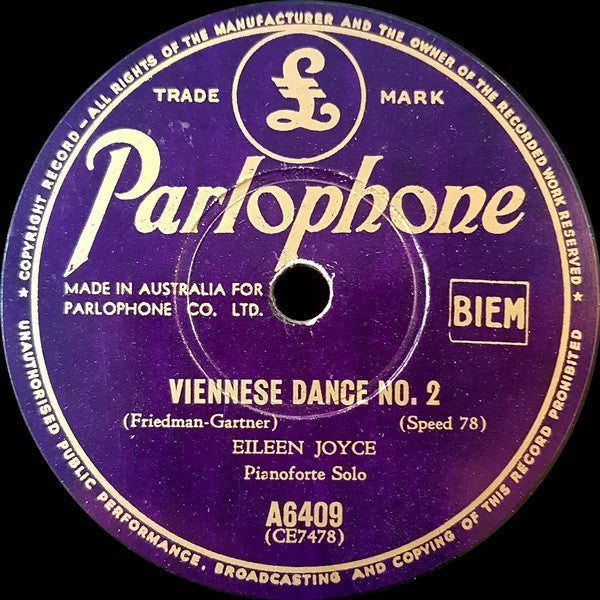 Eileen Joyce : Devotion / Viennese Dance No. 2 (Shellac, 10")