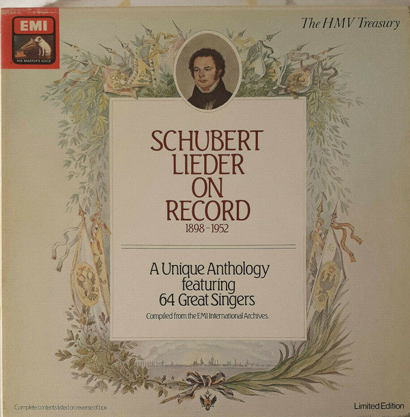 Franz Schubert : Schubert Lieder on Record 1898-1952 (Box, Mono + 8xLP, Comp, Mono, Ltd)