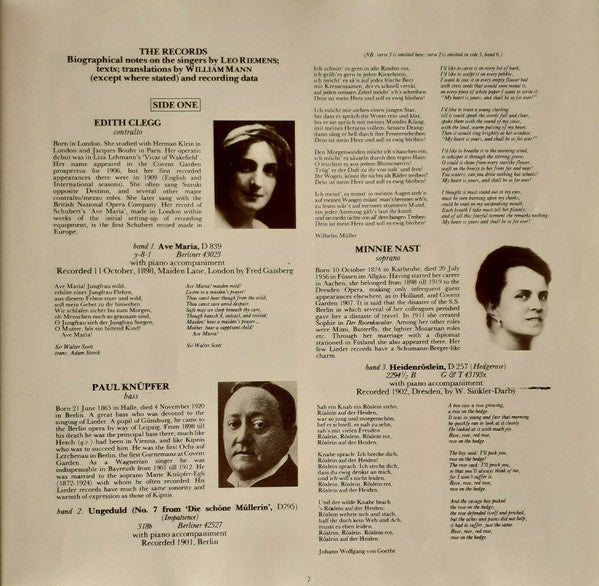 Franz Schubert : Schubert Lieder on Record 1898-1952 (Box, Mono + 8xLP, Comp, Mono, Ltd)