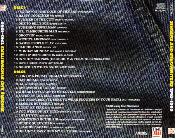 Various : Singers And Songwriters - 1965 - 1969 (2xCD, Comp)