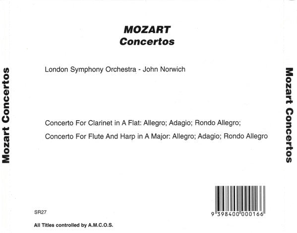 Mozart*, London Symphony Orchestra (2), John Norwich : Mozart Concertos (CD, Album)