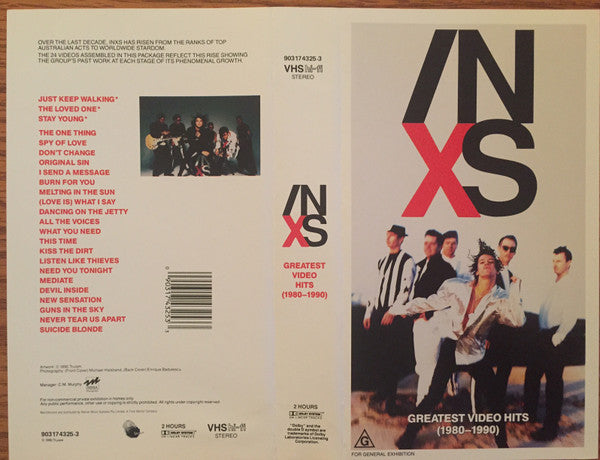 INXS : Greatest Video Hits (1980-1990) (VHS, Comp, PAL)