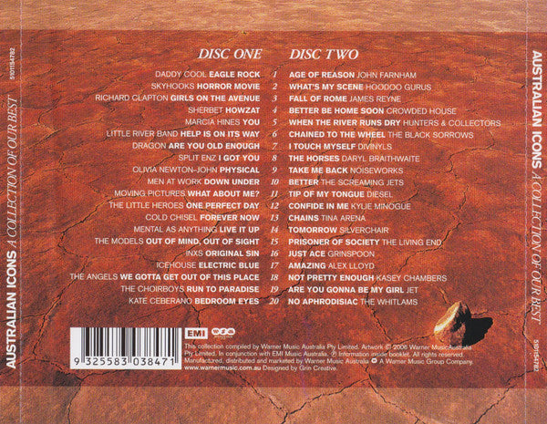 Various : Australian Icons (A Collection Of Our Best) (2xCD, Comp)