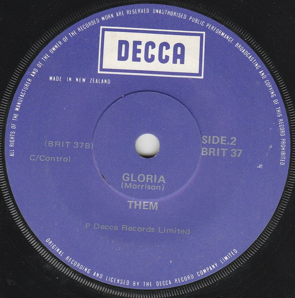 Them (3) : Gloria / Here Comes The Night (7", Single)