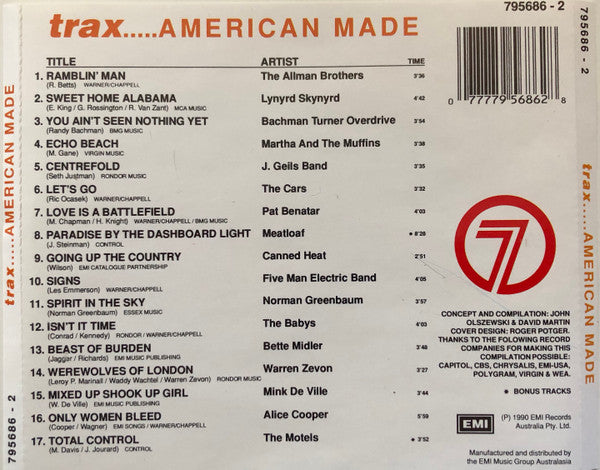 Various : Trax... American Made (CD, Comp)