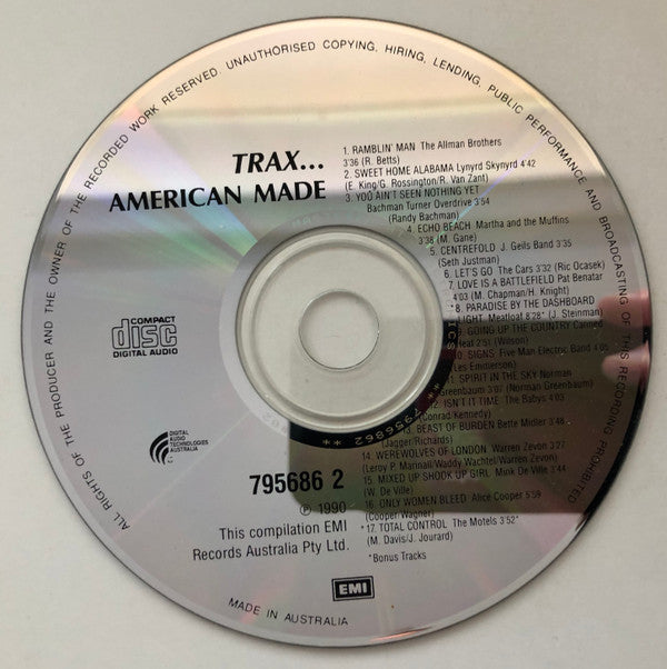 Various : Trax... American Made (CD, Comp)
