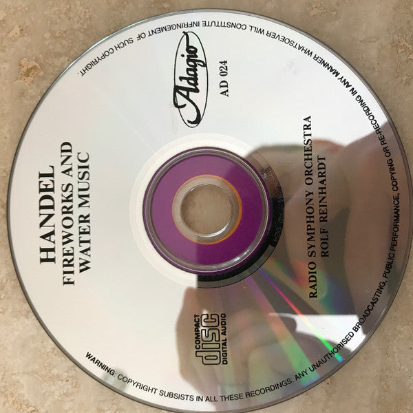 Handel* ; Radio Symphony Orchestra, Rolf Reinhardt : Fireworks and Water Music (CD, Comp)