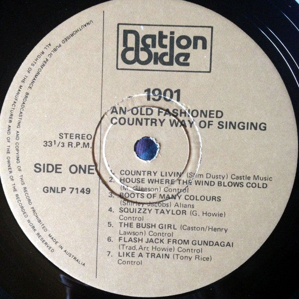 1901 : An Old Fashioned Way Of Country Singing (LP, Album)