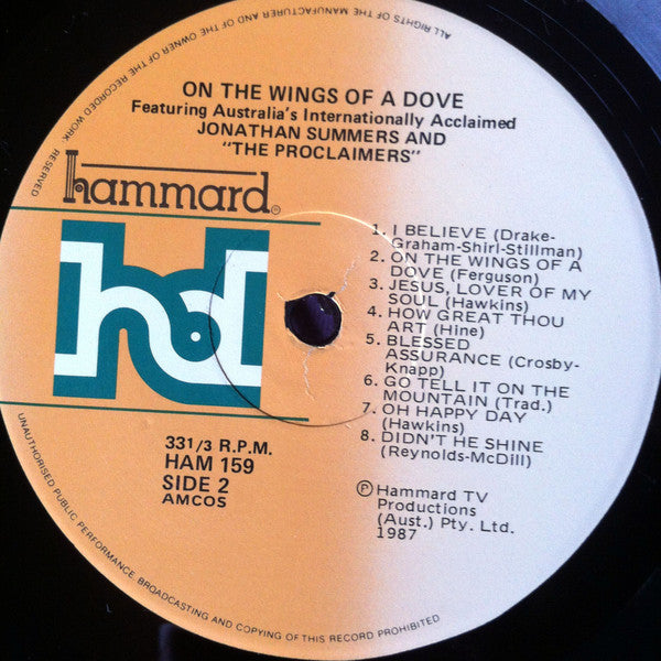Jonathan Summers & The Proclaimers (3) : On The Wings Of A Dove (LP, Album)
