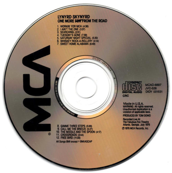 Lynyrd Skynyrd : One More From The Road (CD, Album, Club, CRC)