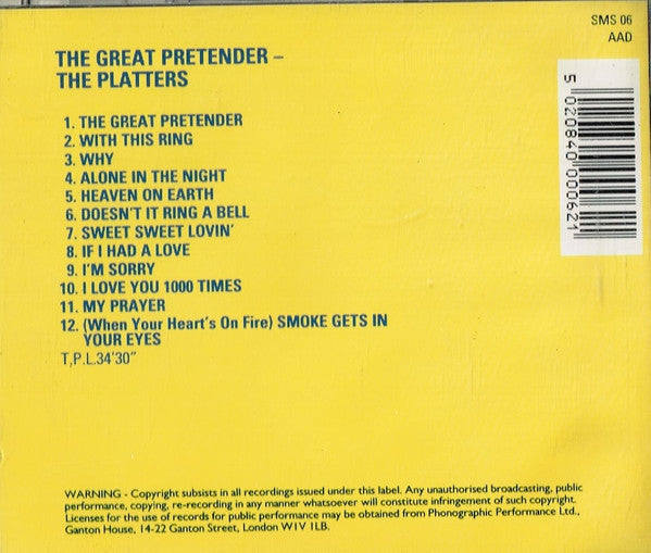 The Platters : The Great Pretender (CD, Comp)