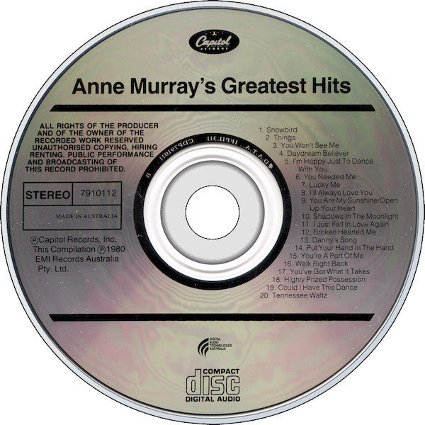 Anne Murray : Anne Murray's Greatest Hits (CD, Comp, RE, RM)