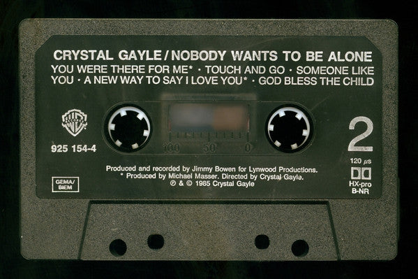 Crystal Gayle : Nobody Wants To Be Alone (Cass, Album)