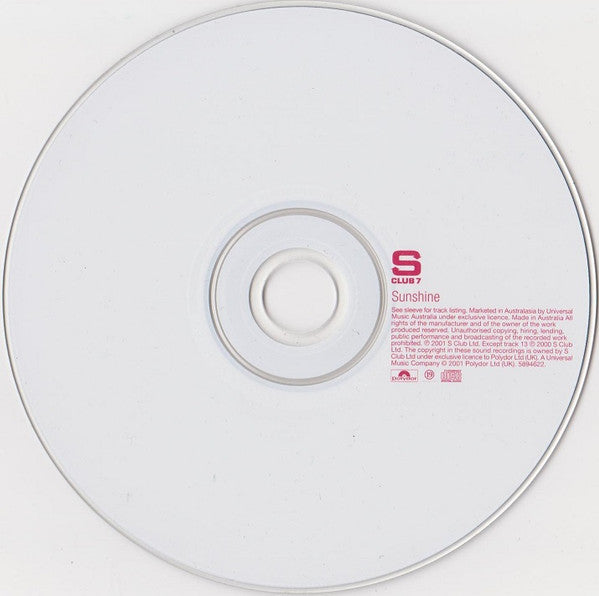 S Club 7 : Sunshine (CD, Album, Enh)