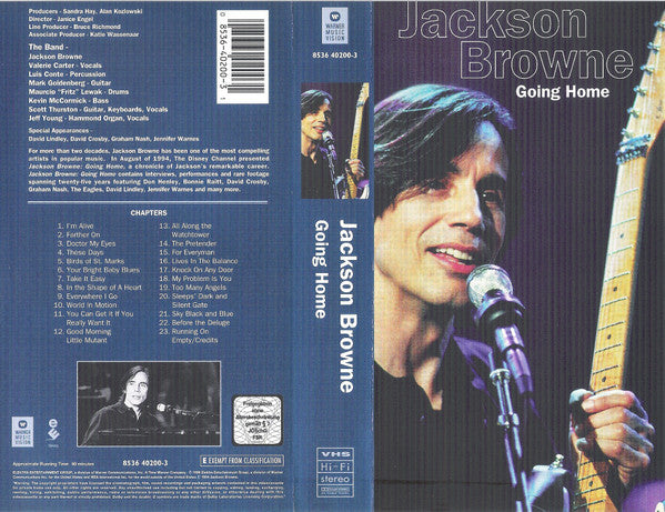 Jackson Browne : Going Home (VHS)