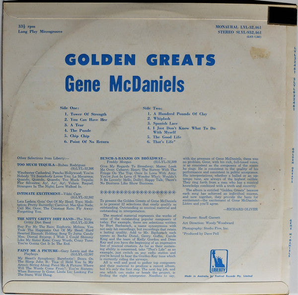 Gene McDaniels* : Golden Greats (LP, Comp)