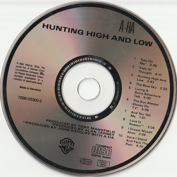 a-ha : Hunting High And Low (CD, Album, RE)
