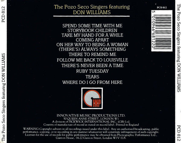 The Pozo Seco Singers* Featuring Don Williams (2) : The Pozo Seco Singers Featuring Don Williams (CD, Comp)
