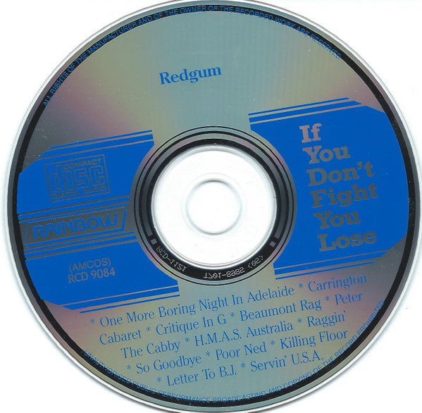 Redgum : If You Don't Fight You Lose (CD, Album, RE)