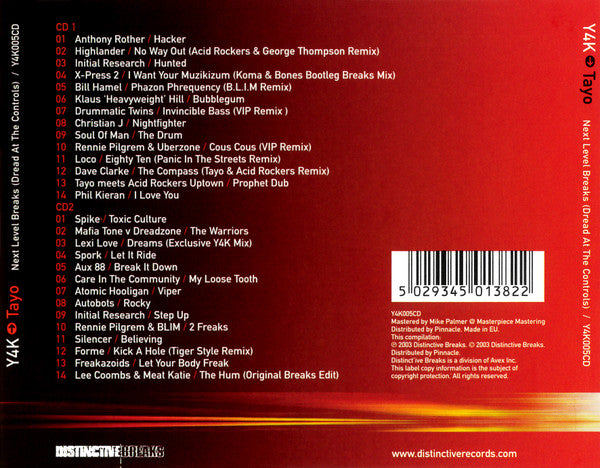Tayo : Y4K → Tayo - Next Level Breaks (Dread At The Controls) (2xCD, Mixed)