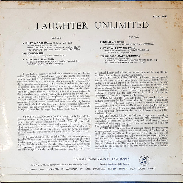 Various : Laughter Unlimited (LP, Comp, Mono)