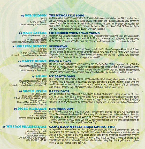 Various : Get That Jive (Australian Pop Of The 70s) (2xCD, Comp)