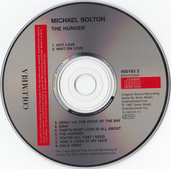 Michael Bolton : The Hunger (CD, Album, RP)