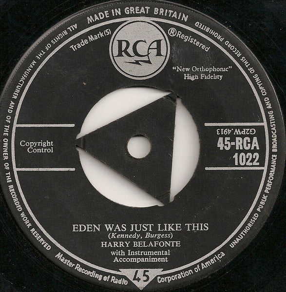 Harry Belafonte : Mary's Boy Child (7", Single, Tri)